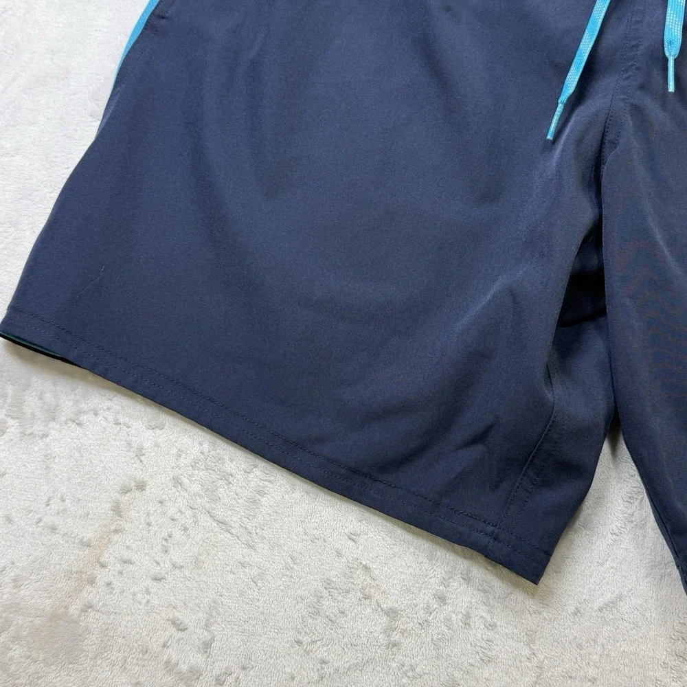 Nike Swim Trunks‎ XL Navy Blue Lined Athletic Shorts Swoosh